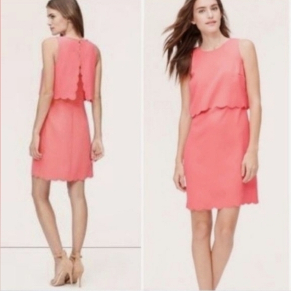 LOFT Dresses & Skirts - LOFT Pink Sleeveless Tiered Mini Dress for Cocktail